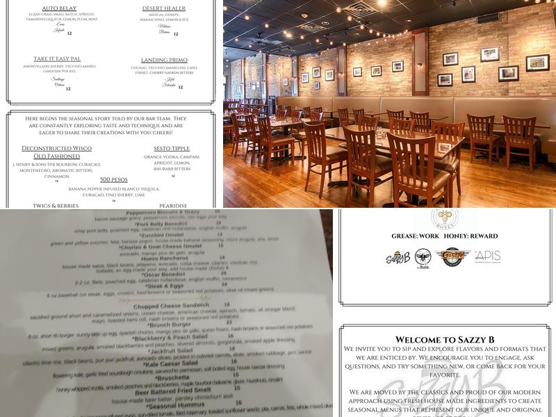 Sazzy B - Kenosha Restaurant Menu