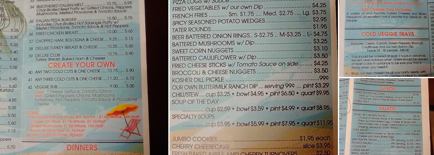 Lock Stock & Barrel Menu