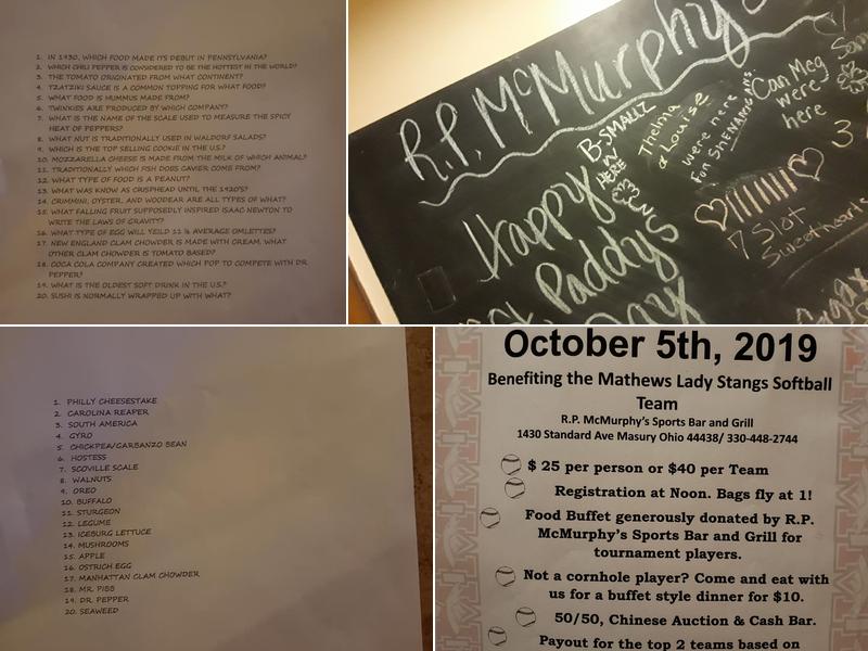 R.P. McMurphy's Menu