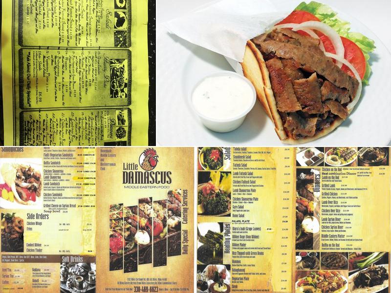 Little Damascus Menu
