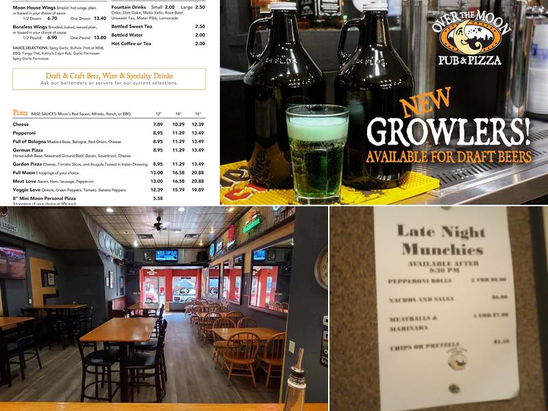 Over the Moon Pub & Pizza Menu