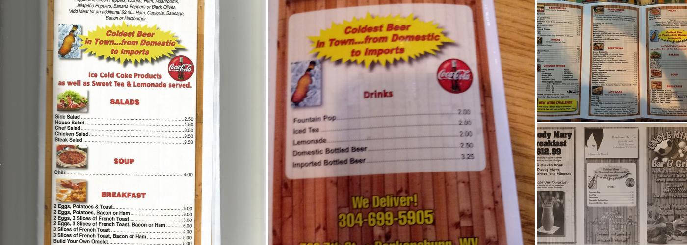 Uncle Mike's Bar & Grill Menu