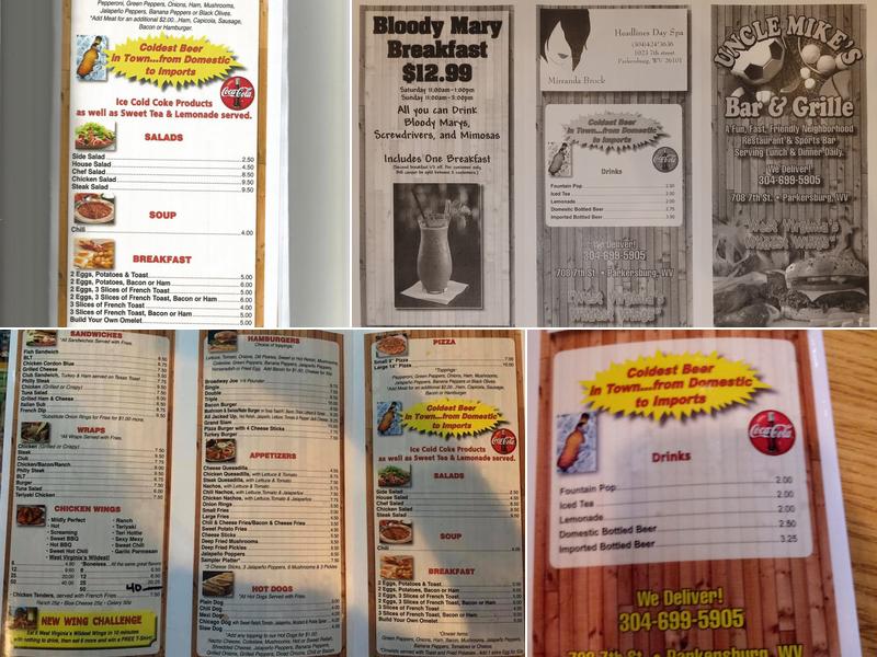Uncle Mike's Bar & Grill Menu
