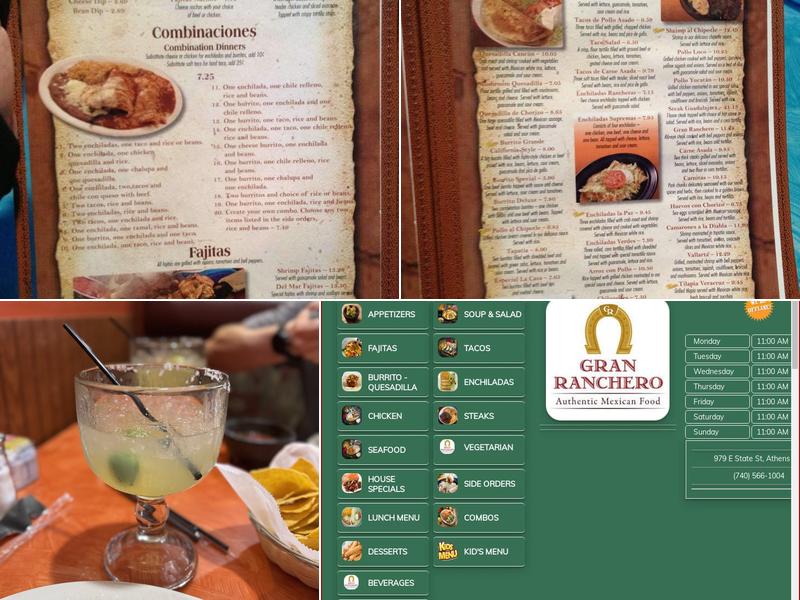 Gran Ranchero Menu