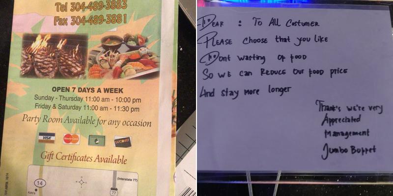 Jumbo Buffet&Grill Menu