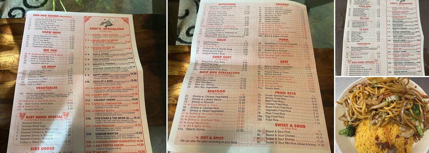 Chef Chen's Menu