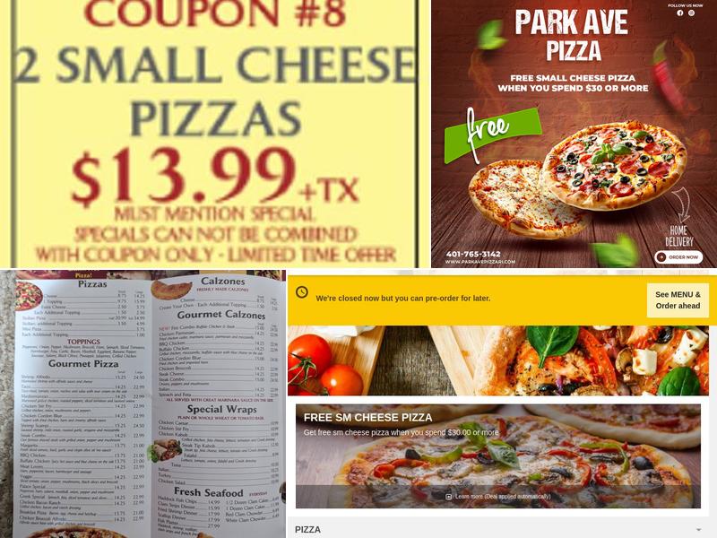 Park Ave Pizza Woonsocket Menu
