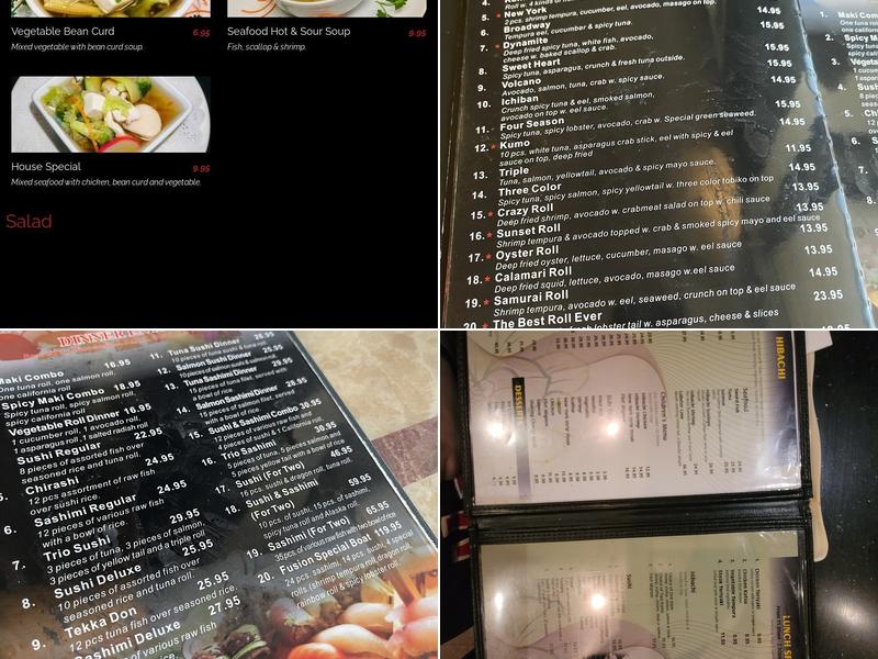 Fusion Japanese Steak House Menu