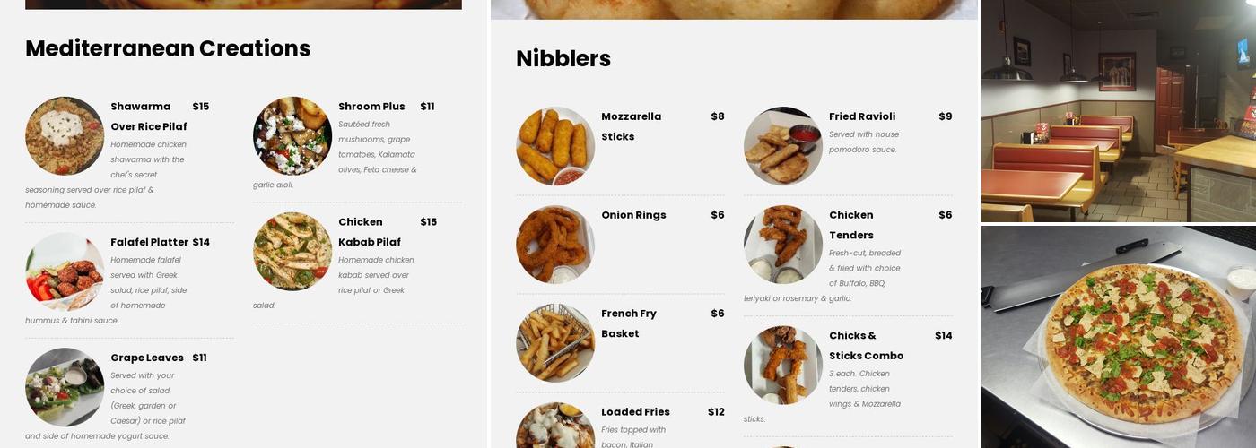 All Star Pizza Menu