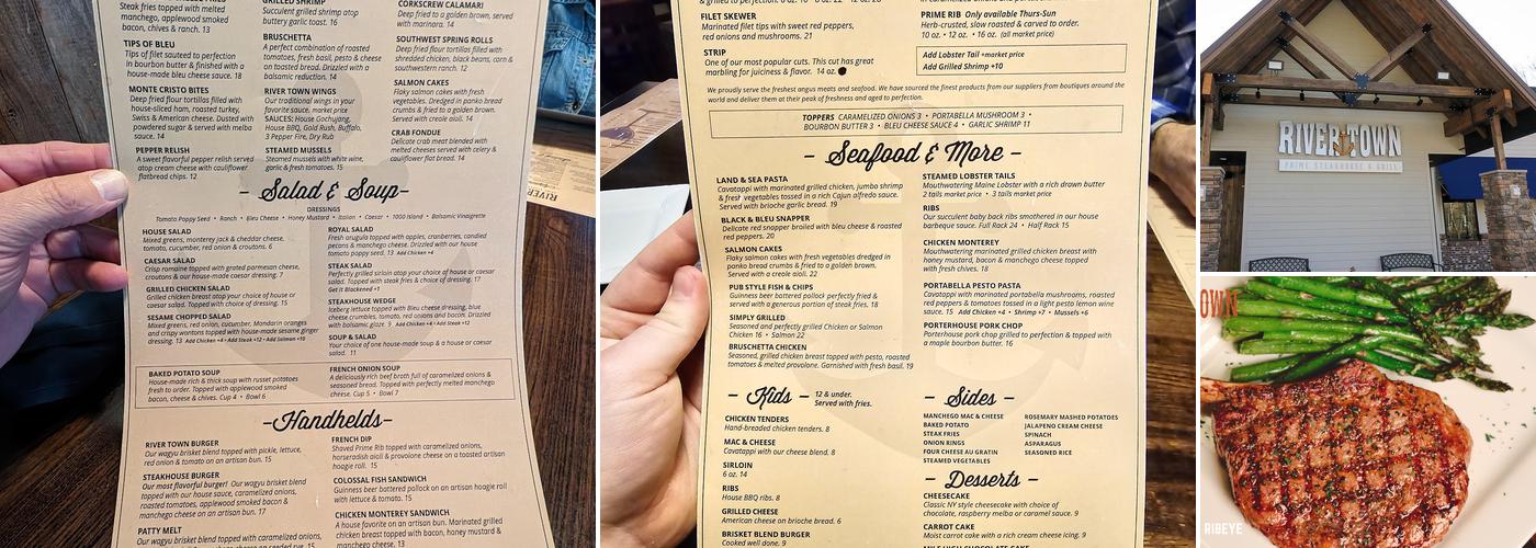 River Town Grill Menu