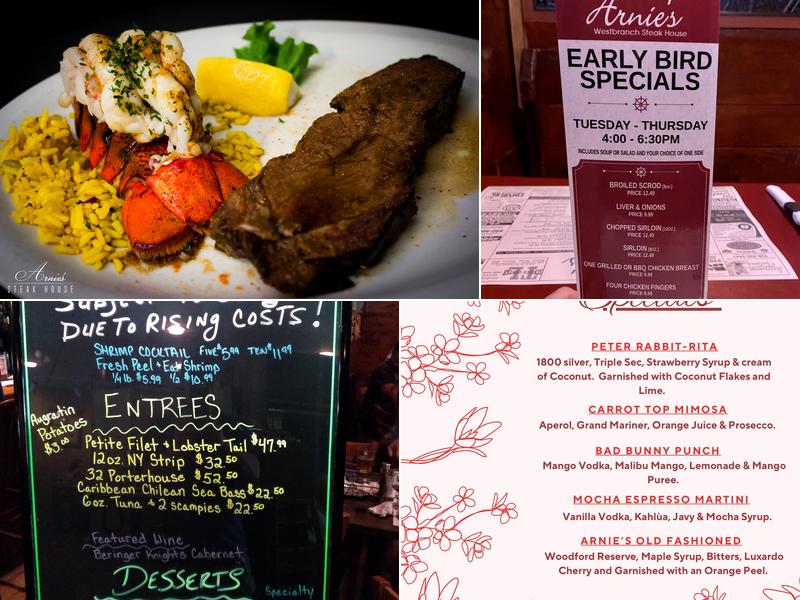 Arnie's West Branch Steak House Menu