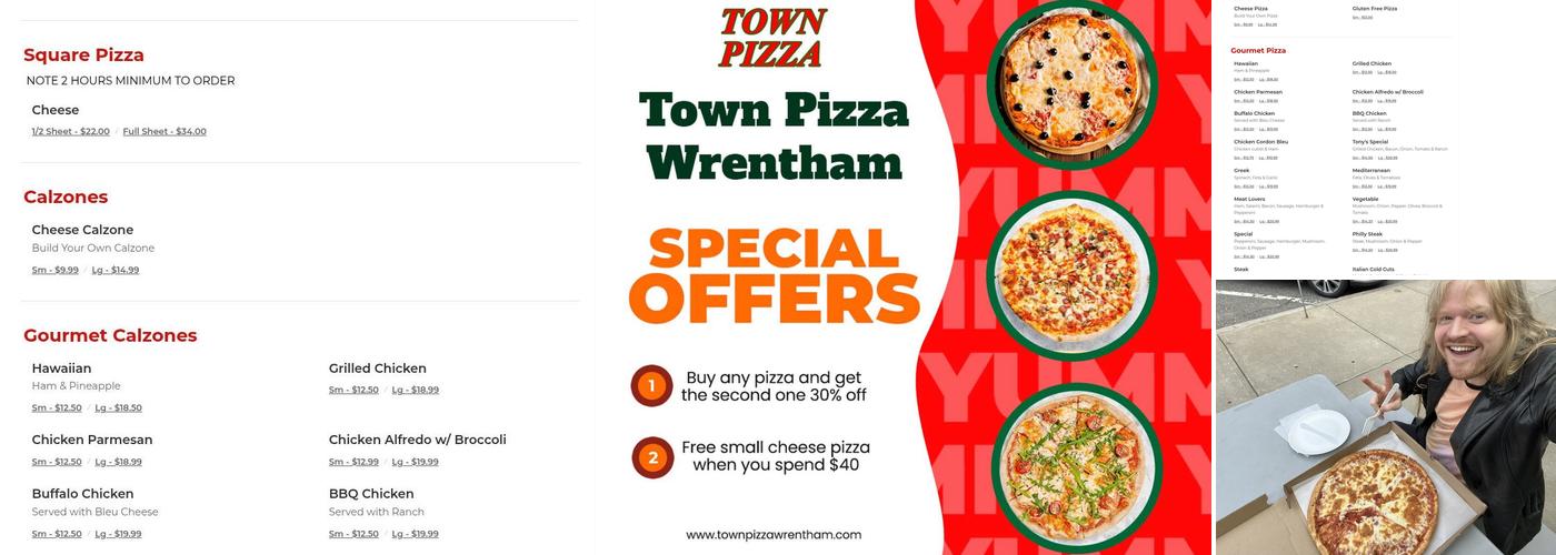 Town Pizza Menu
