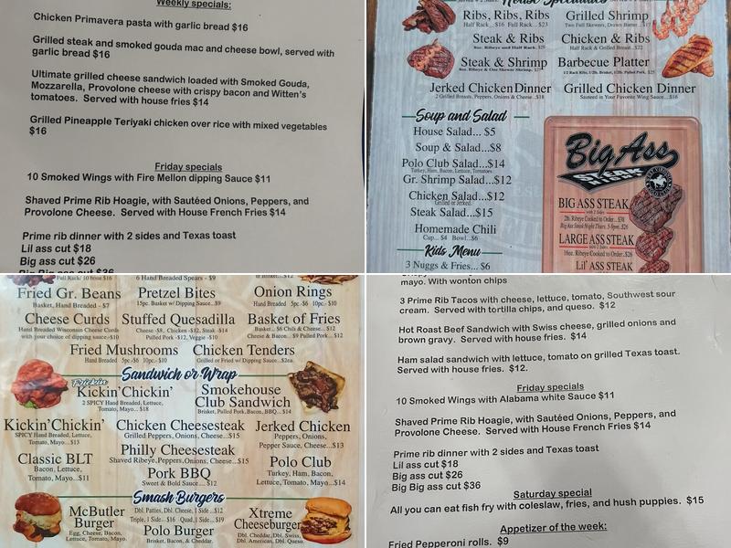 West Virginia Polo Club Menu