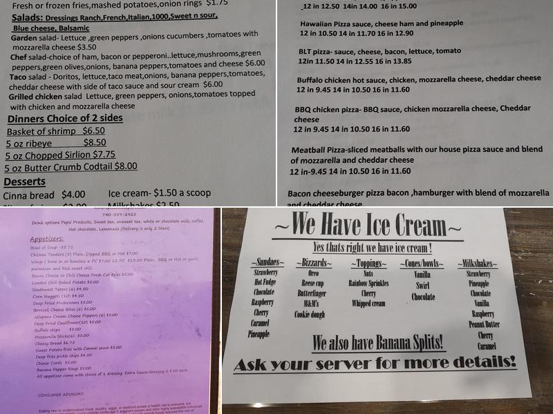 Riviera Pizza Menu