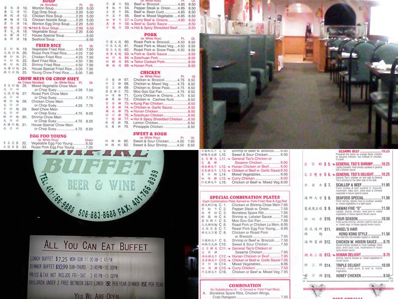 Empire Buffet Menu