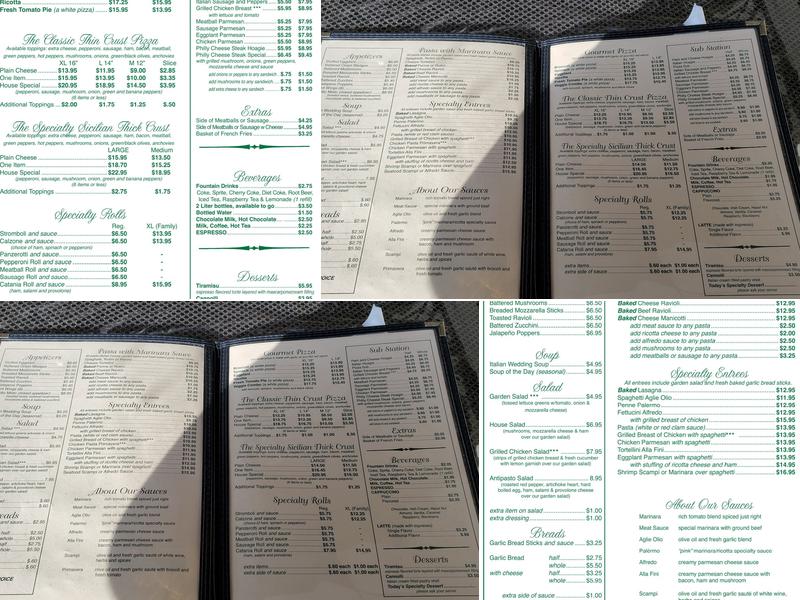 Picnic Pizza Italian Eatery Menu