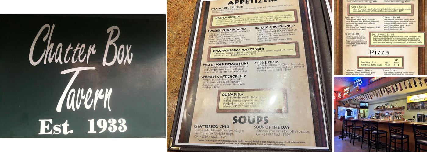 Chatterbox Tavern Menu