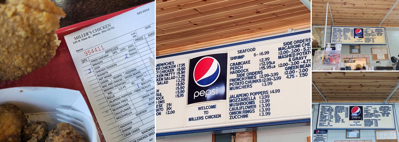 Miller's Chicken Menu