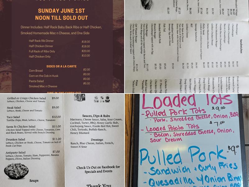 Oasis Bar and Grill Menu