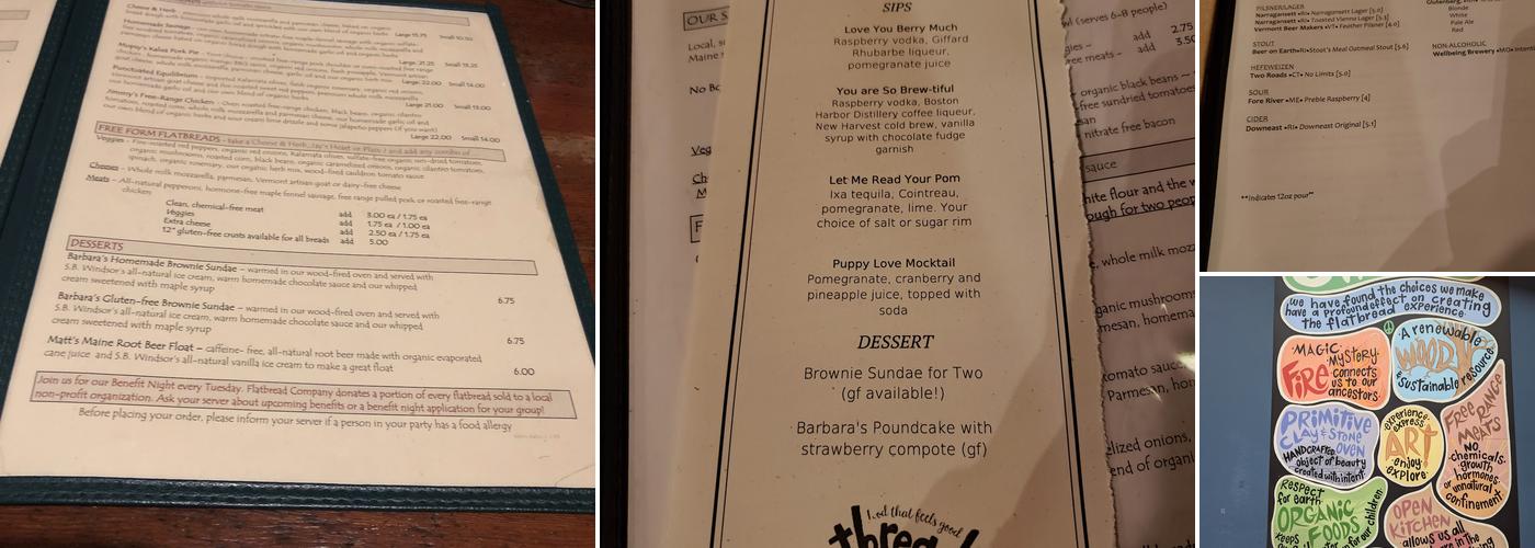 Flatbread Company Menu