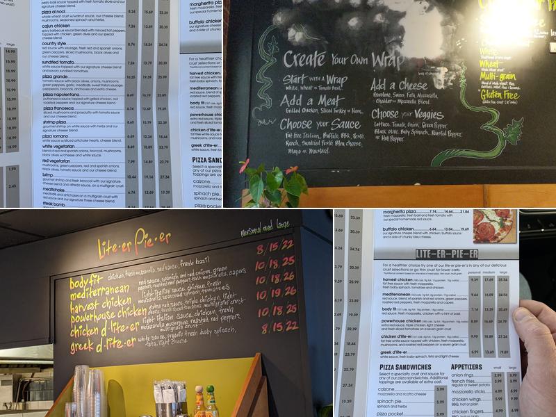 Pizza Pie-er Menu