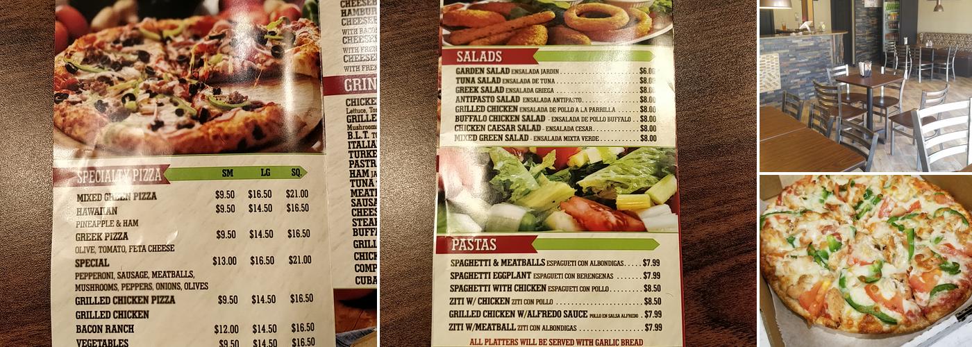 401 pizza Menu