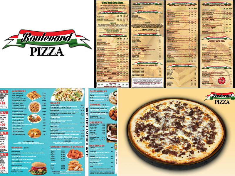 Boulevard Pizza Menu
