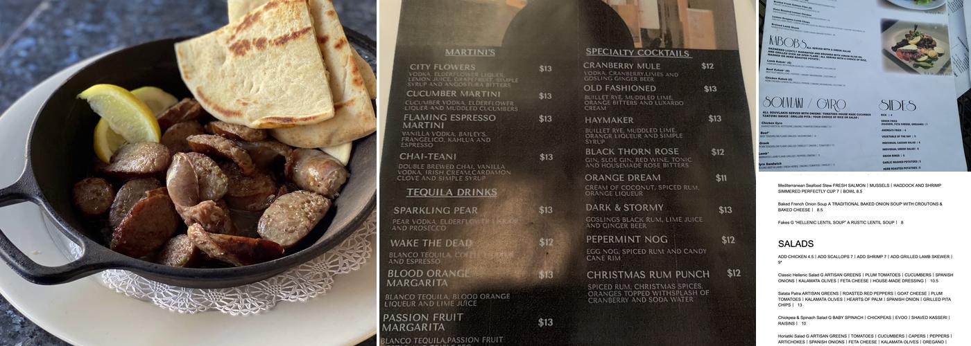 Andrea's Providence Menu
