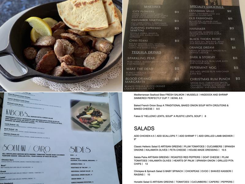 Andrea's Providence Menu