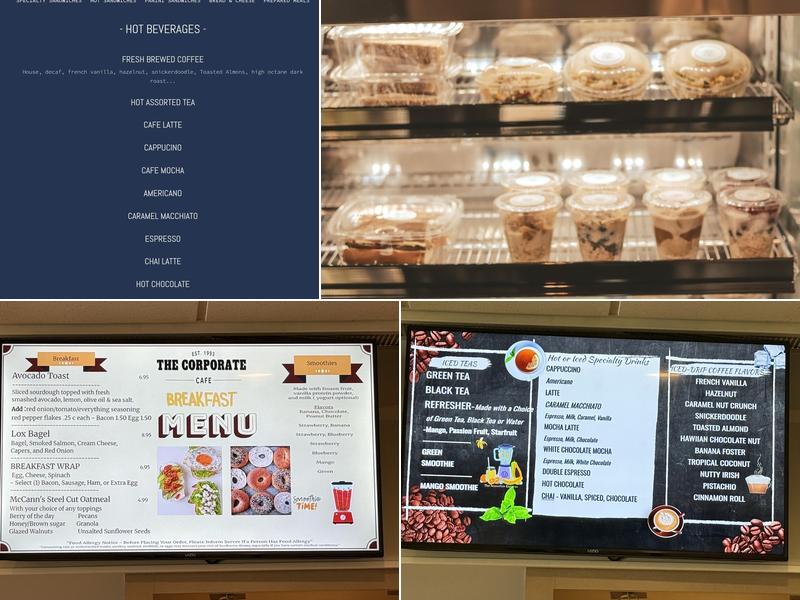 The Corporate Cafe Menu