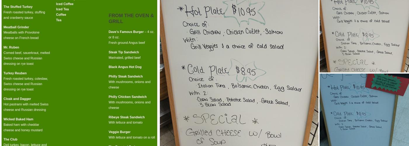 Butcher Shop Menu