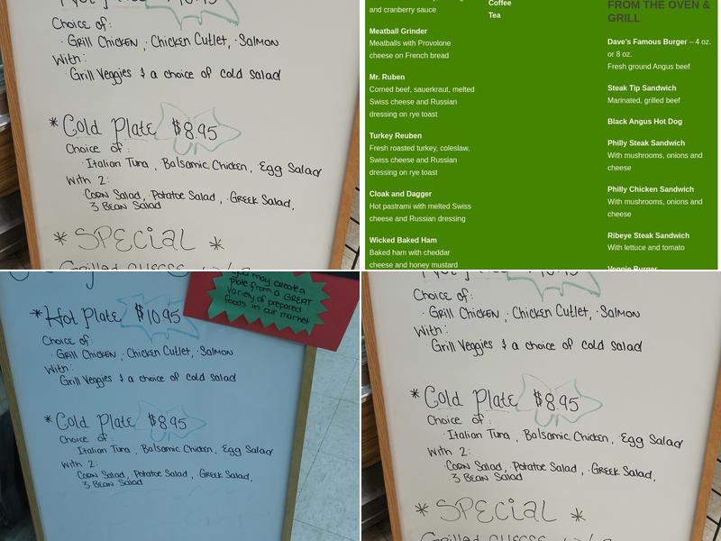 Butcher Shop Menu