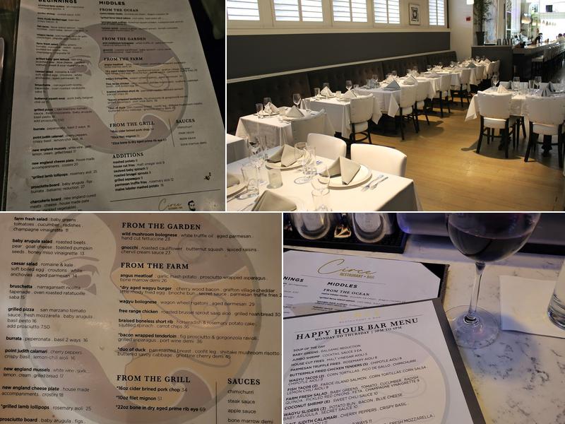 Circe Restaurant & Bar - Providence Menu