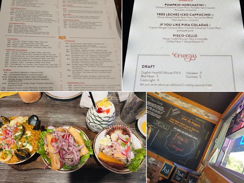 Los Andes Menu