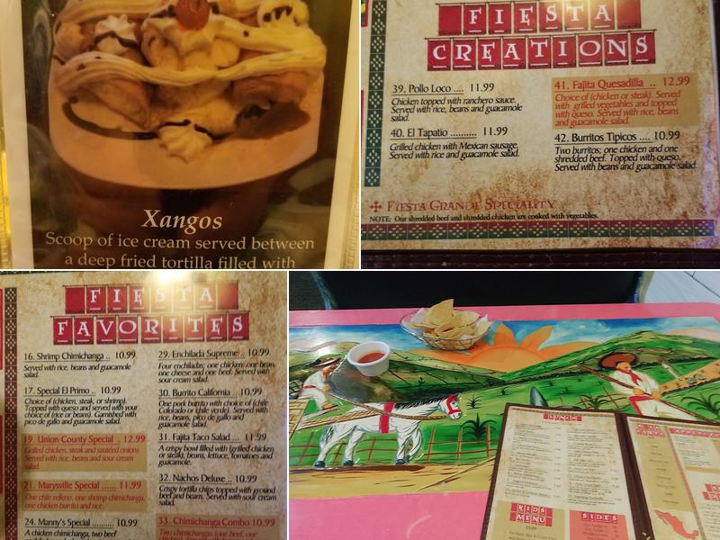 Fiesta Grande Menu