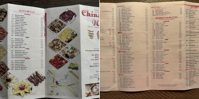 China Wok Menu