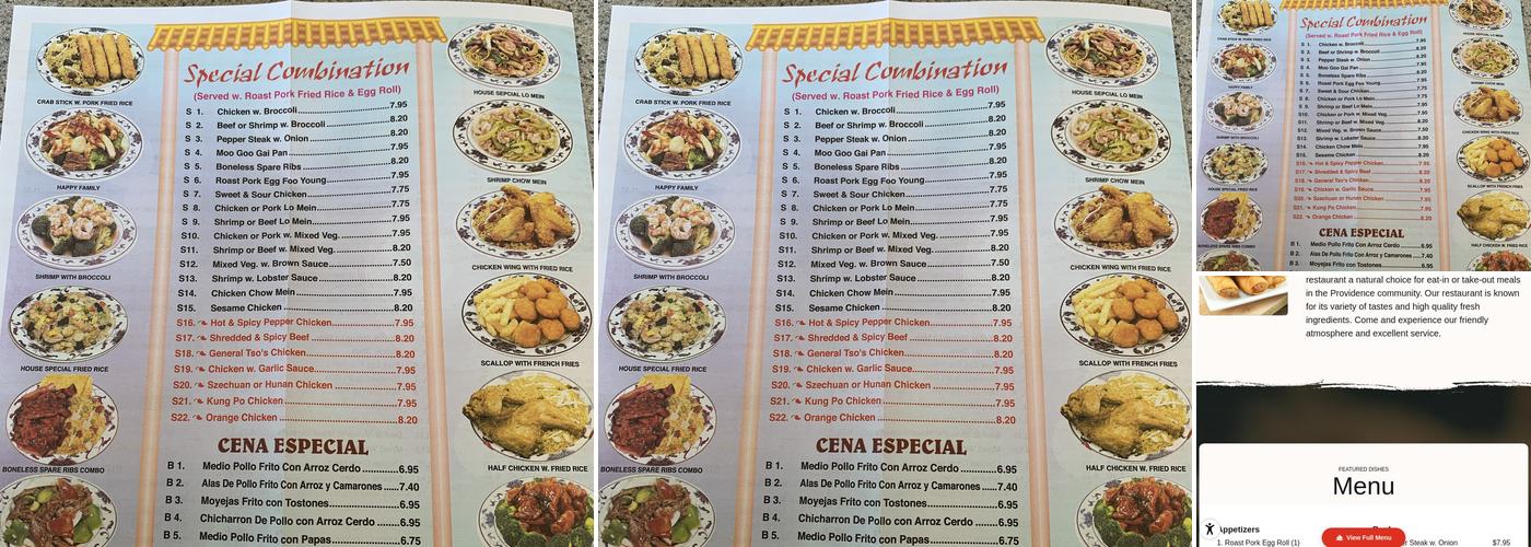 Golden Pot Menu