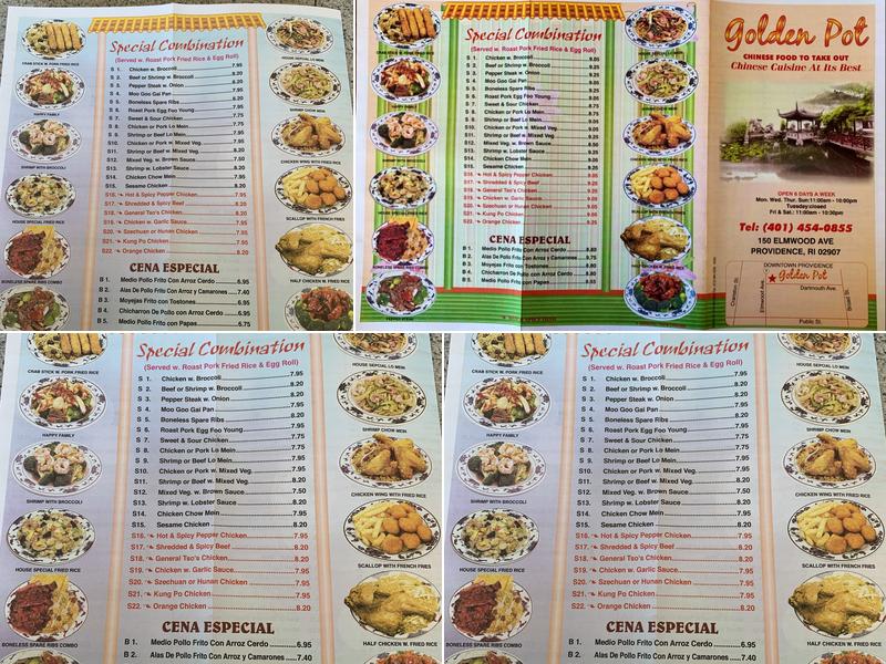 Golden Pot Menu