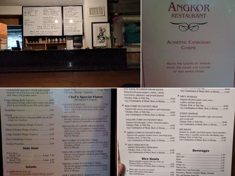 Angkor Restaurant & Inn Menu