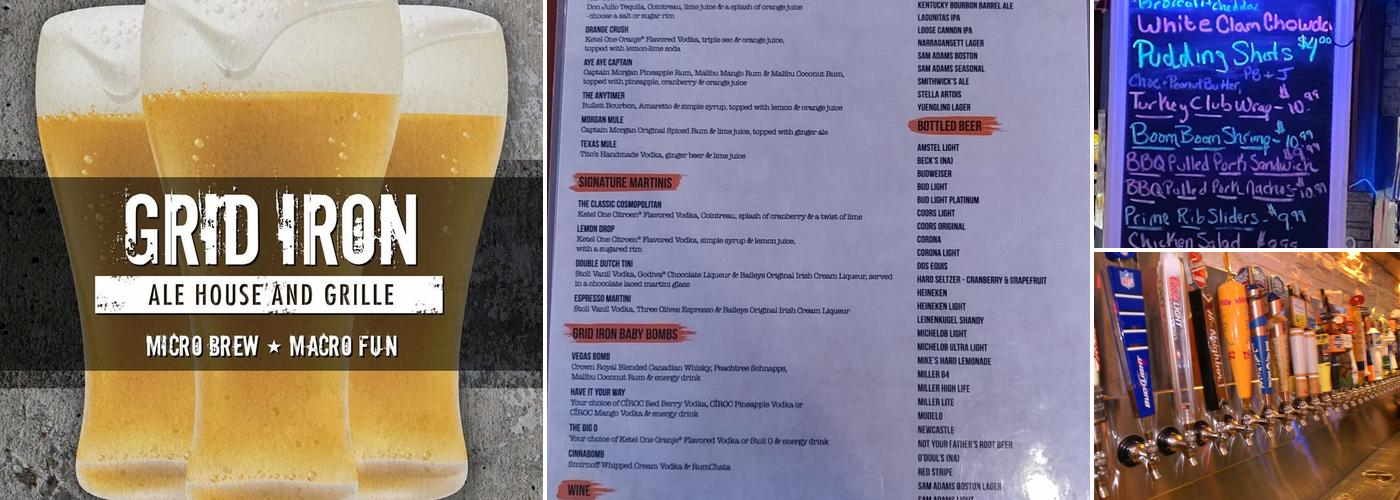 Grid Iron Ale House & Grille Menu