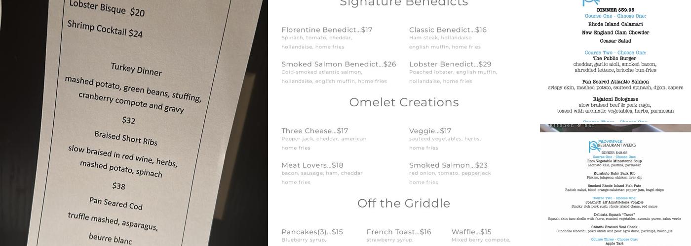 Public Kitchen And Bar Menu