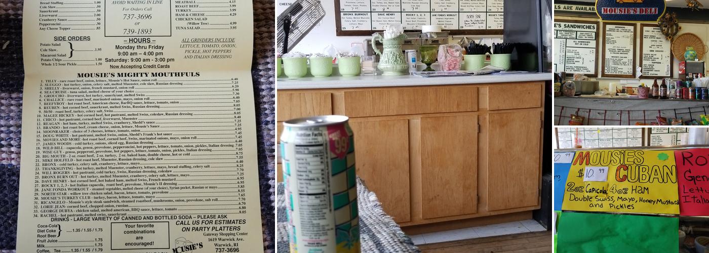 Mousies Deli Menu