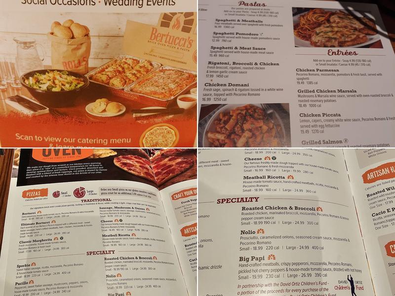 Bertucci's Italian Restaurant Menu