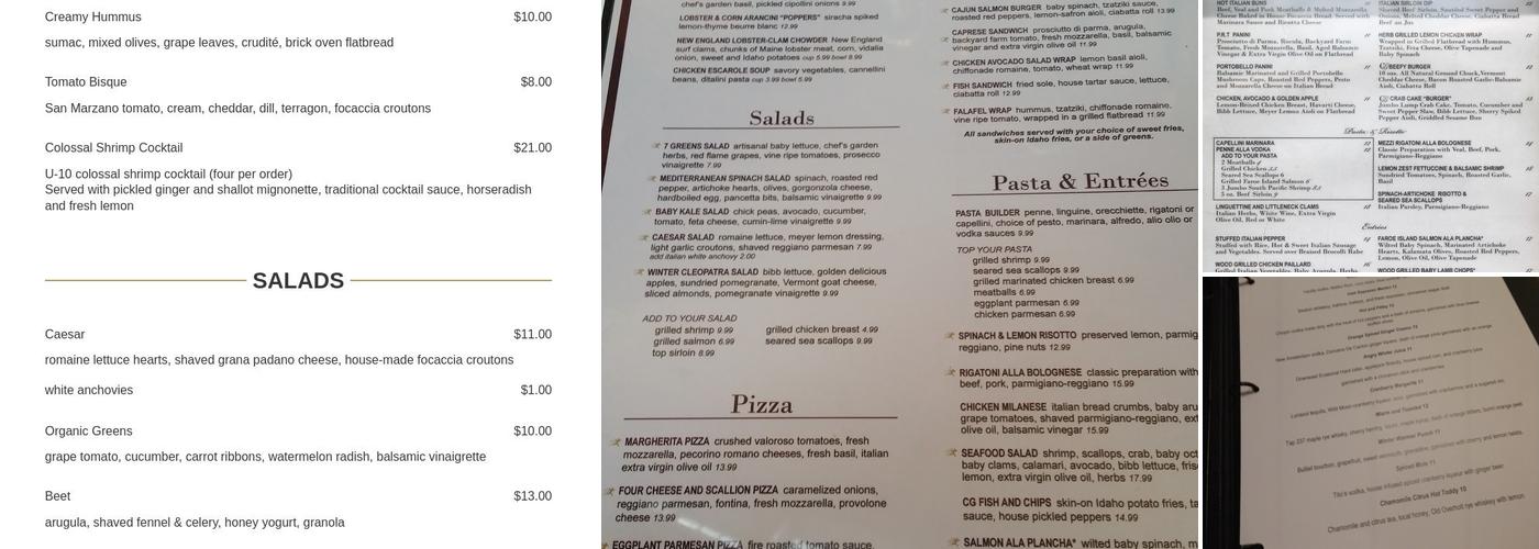 Chapel Grille Menu