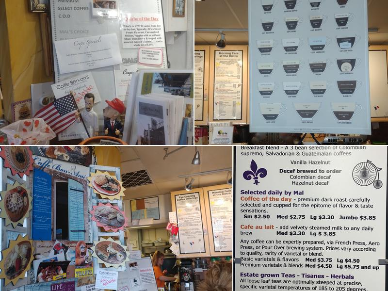 Caffe-Bon-Ami, Inc. Menu