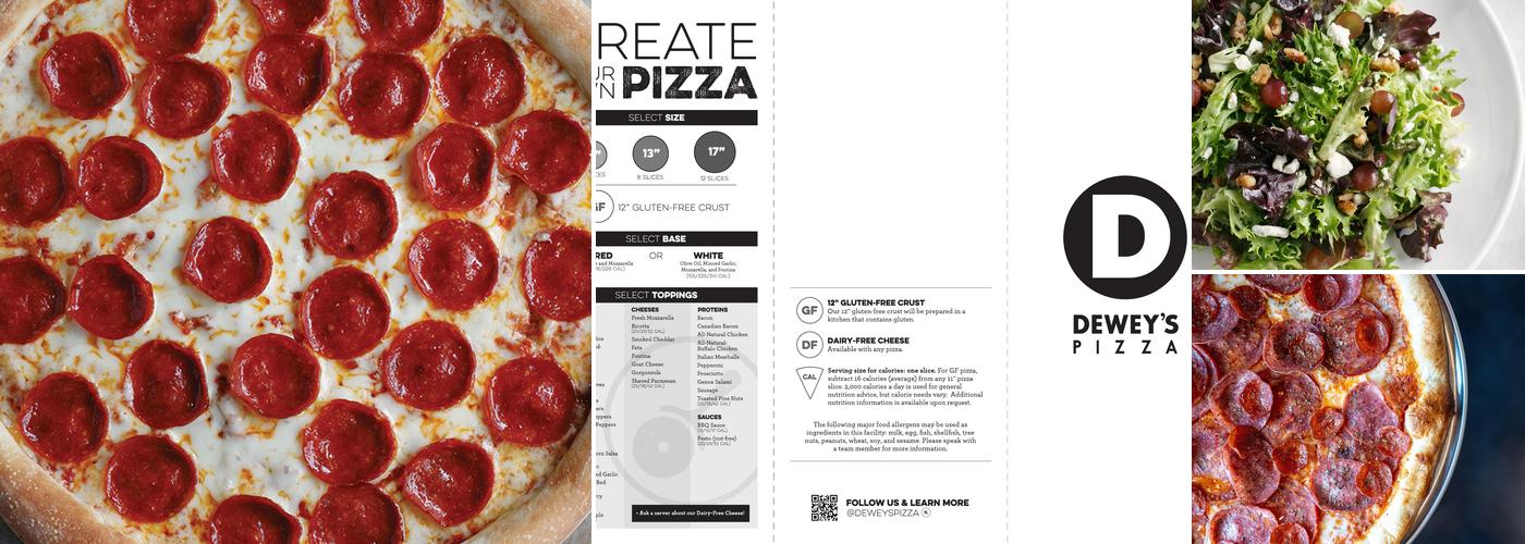 Dewey's Pizza Menu