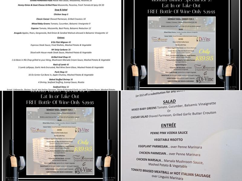DiVine Italian Bistro Menu