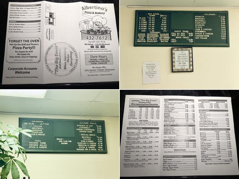 Albertino's Pizza Menu