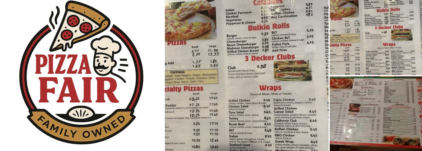 Pizza Fair Menu