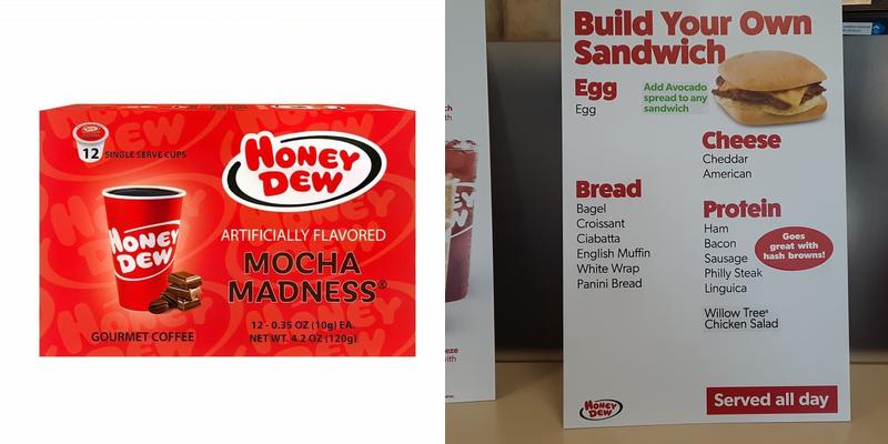 Honey Dew Donuts Menu